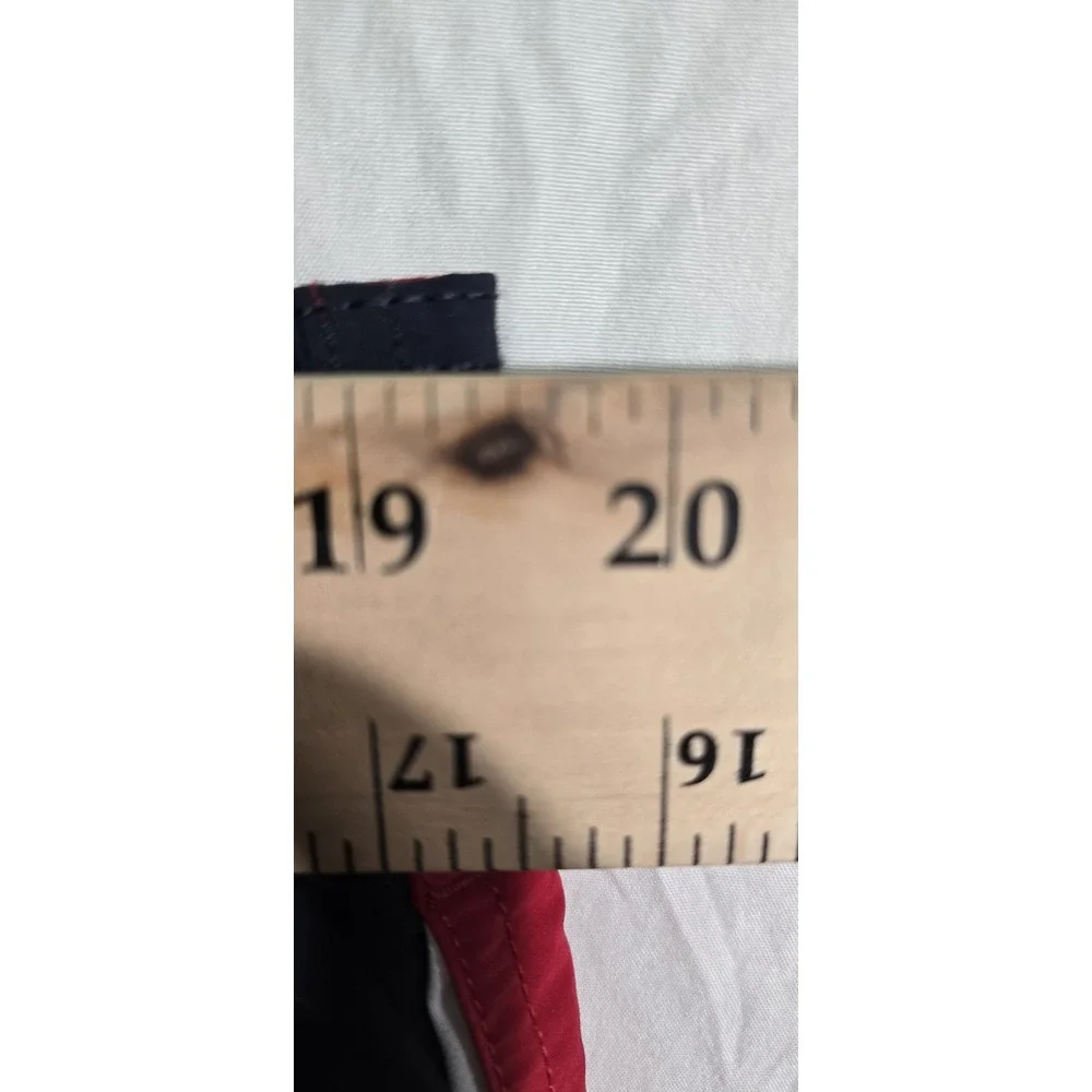 Nautica Quick Dry Red, White,‎ Blue Brief Lined Swim Trunks Shorts Lined XLarge